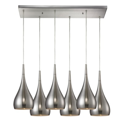 Lindsey Satin Nickel Six-Light Pendant
