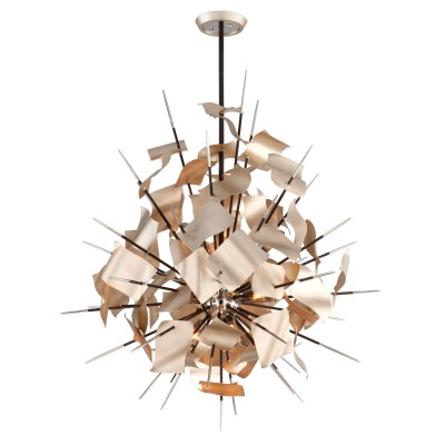 Tranquility Silver Nine-Light Pendant