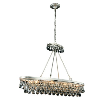 Bettina Silver Leaf Eight-Light 44-Inch Pendant