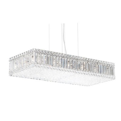 Stainless Steel 17-Light Clear Spectra Crystal Pendant Light, 29.5W x 5H x 29.5D