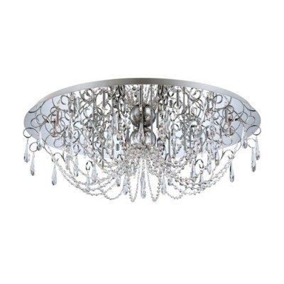  Alto Chrome / Clear 28 Light Flushmount
