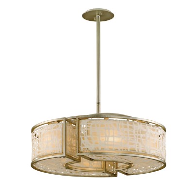 Silver Leaf Six-Light Pendant