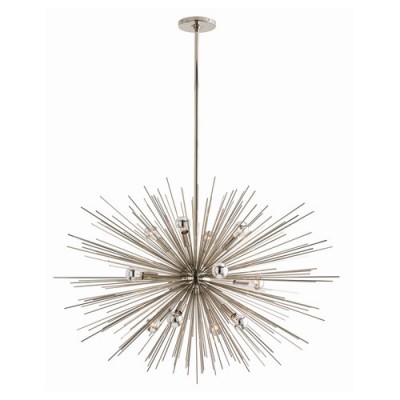 Polished Nickel 12 Light Large Pendant