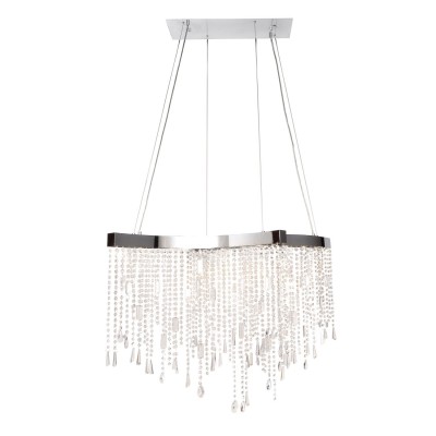 Polished Chrome 14-Light 18-Inch LED Pendant