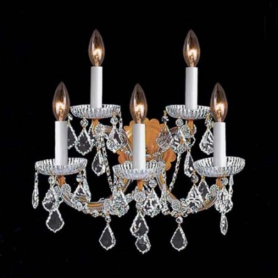 2-tiers gld plated Maria Theresa Wall Sconce