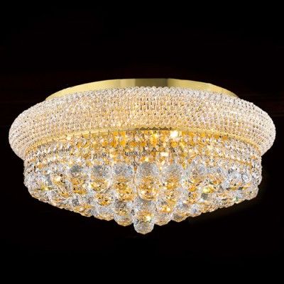 Corp Empire 10-Light Gold Finish with Clear-Crystals Ceiling-Light