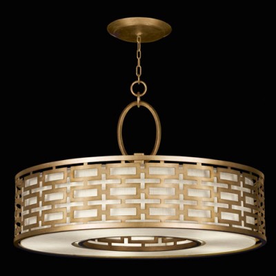 Five-Light Pendant in Burnished Gold Leaf Finish