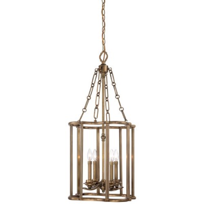 Leicester Aged Brass Four-Light Pendant