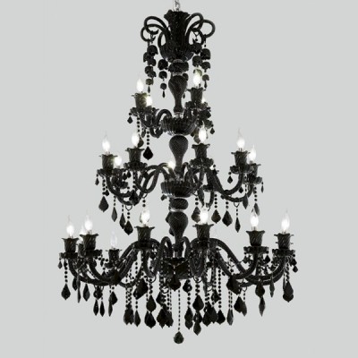 24 Light Elizabeth black traditional Crystal Chandelier 