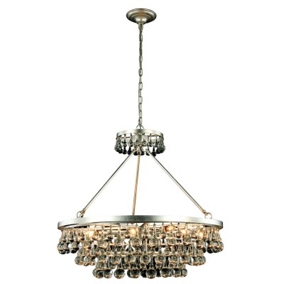 Bettina Silver Leaf Ten-Light Pendant