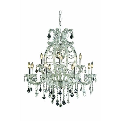  Crystal Chrome 12 Light 35.5-in Chandelier
