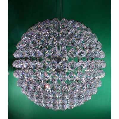 18 lights crystal chandelier in polished chrome finish