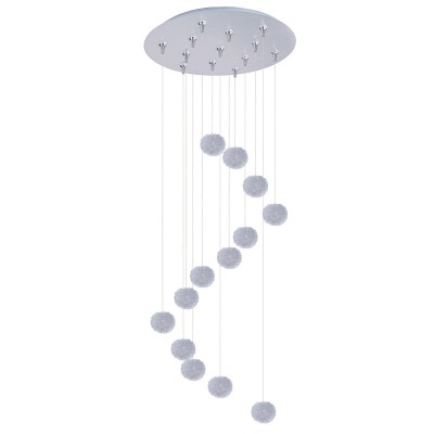 Brushed Aluminum Thirteen-Light RapidJack Pendant