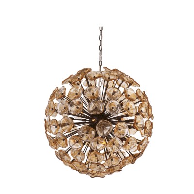Bronze Twenty-Eight-Light 32-Inch Pendant