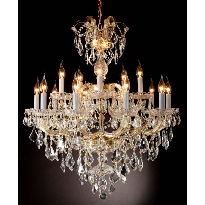 15 Lights Maria Theresa crystal chandelier dressed with clear crystals