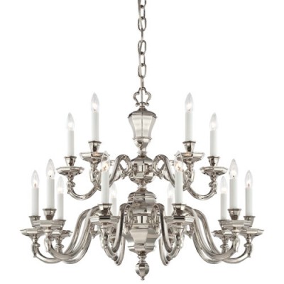 Casoria Polished Nickel 15-Light Chandelier
