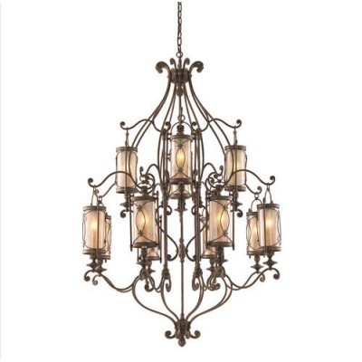 Bronze 12-Light Chandelier
