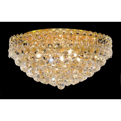 9 light flush mount crystal ceiling light droped with crystal ball
