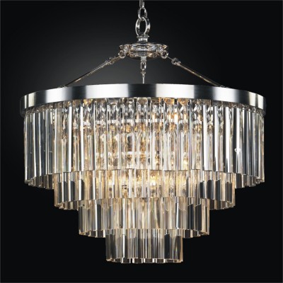GLOW Lighting Wind Chime 28-Inch Convertible Chandelier