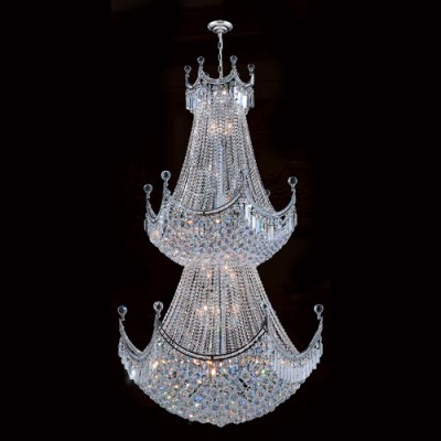Empire 36-Light Chrome Finish with Clear-Crystals Chandelier