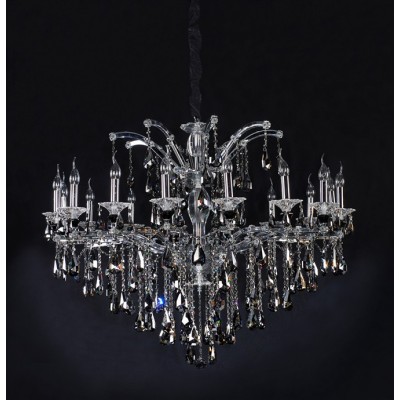 Polished chrome 16 Light traditional crystal Chandelier