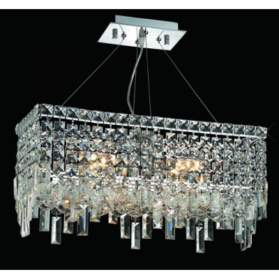  4 Light contemporary crystal chandelier Chrome plated