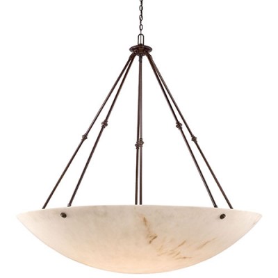 Virtuoso II Bronze Patina 12-Light Bowl Pendant