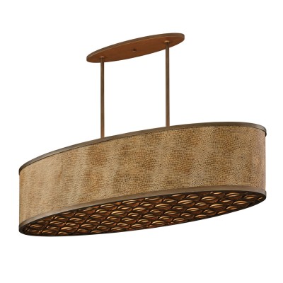 Mambo Bronze Six-Light Fluorescent Island Pendant
