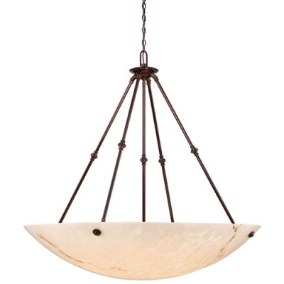 Virtuoso II Bronze Patina Eight-Light Bowl Pendant