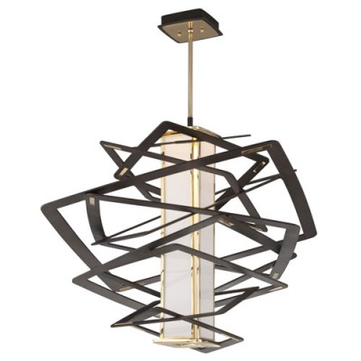 Tantrum Bronze with Polished Brass LED 30-Inch Height Pendant