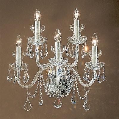 5 Light Bohemia Wall Sconce in polished chrome