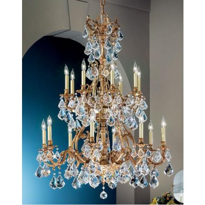Gold Sixteen-Light Chandelier