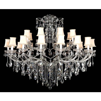 24 Lights Maria Theresa crystal chandelier dressed with clear crystal