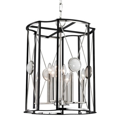 Polished Nickel 18.5-Inch Eight-Light Pendant