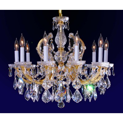 10 Light Maria Theresa crystal chandelier droped with clear crystals