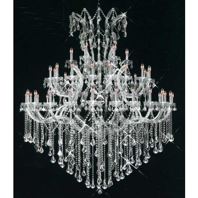 Maria Theresa chandelier dressed with fantastic crystal in polished chrome finish