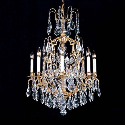Gold plated 8 Light crystal Chandelier