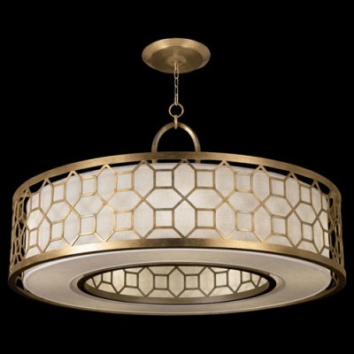 Five-Light Pendant in Burnished Gold Leaf Finish