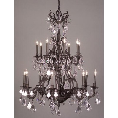 Bronze Sixteen-Light Chandelier