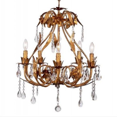 Gold Five-Light Chandelier