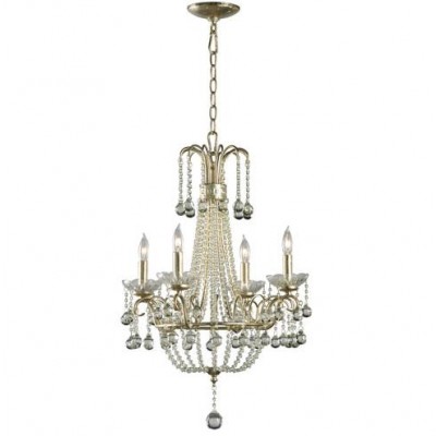 Silver Four-Light Chandelier