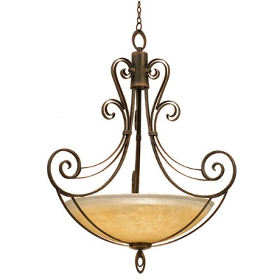 Mirabelle Antique Copper Six-Light 50-Inch Wide Pendant