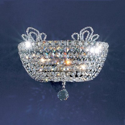 2 Light Crown Jewels Wall Sconce in polished chrome finish