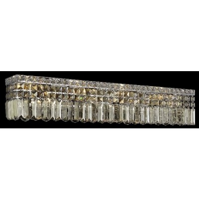 6-light crystal wall sconce in chrome finish 
