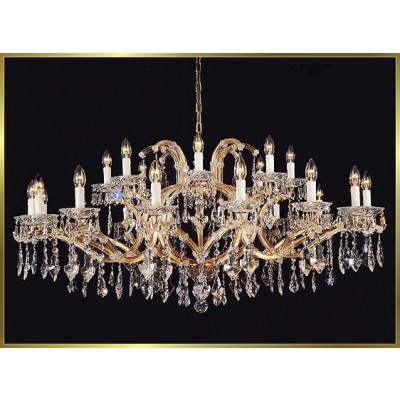 24 Lights Maria Theresa crystal chandelier dressed with clear crystal