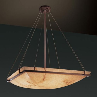 Design Group LumenAria 48-Inch Square Bowl Pendant with Ring