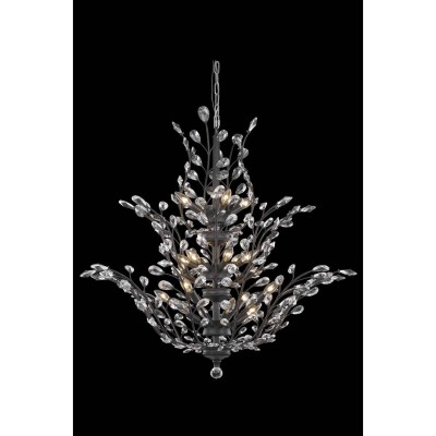 Dark Bronze Chandelier with Royal Cut Crystal