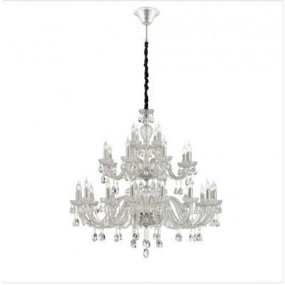  28 Light Chandelier with Clear Crystal Shade