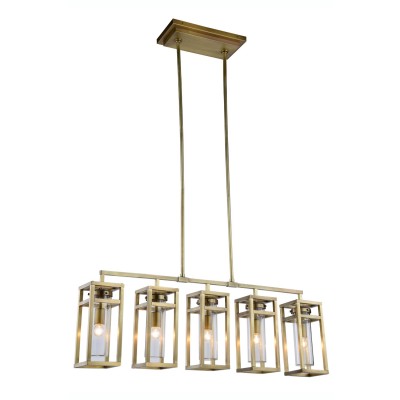 Bianca Burnished Brass Five-Light Pendant