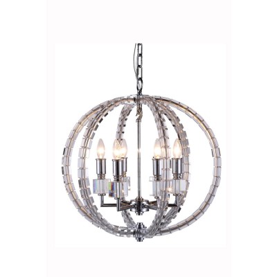 Cristal Polished Nickel Twenty-Two-Inch Pendant